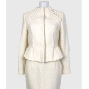 BCBG WOOL KNIT SUIT COAT JACKET BLAZER SMALL 4 5 6